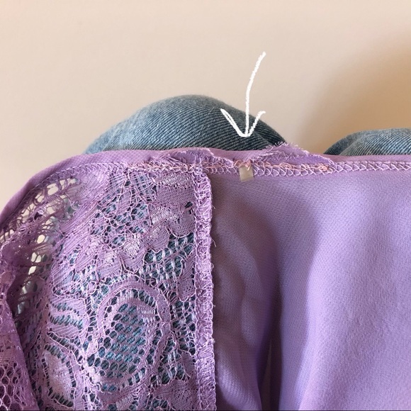 3/$20 🖤 Lavender lace chiffon blouse - Picture 7 of 7